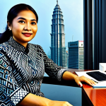 **

"A Malaysian businesswoman in a modest batik dress, sitting at a desk in a Kuala Lumpur office overlooking the Petronas Towers, fully clothed, appropriate attire, safe for work, perfect anatomy, natural proportions, professional photography, high quality, family-friendly."

**