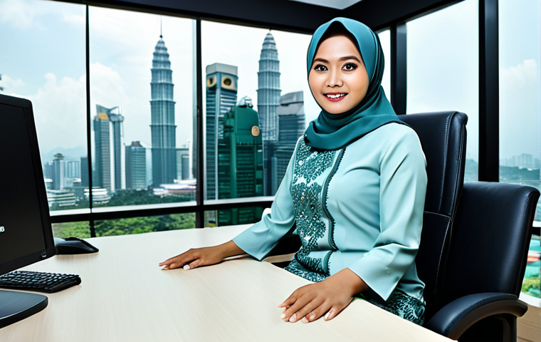 무역영어 시험 준비로 성장한 사례 - **

A Malaysian businesswoman in a modest baju kurung, sitting at a desk in a modern office in Kuala...