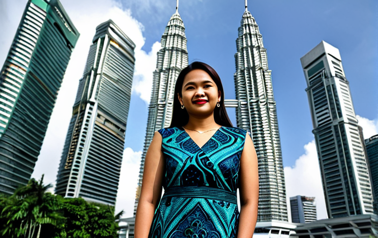 무역영어 실기시험 대비 자료와 참고 자료 - **

A Malaysian businesswoman in a modern batik dress, standing in front of the Petronas Twin Towers...